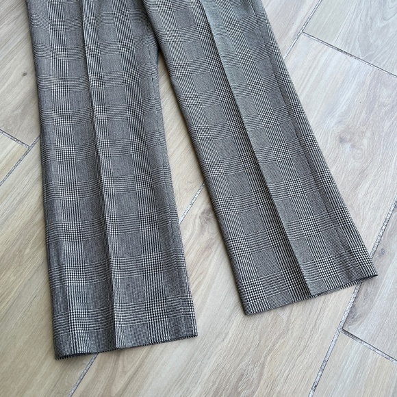 Pendleton Vintage Houndstooth Virgin Wool Pants Trousers Size 8 Tan Black - Picture 5 of 15